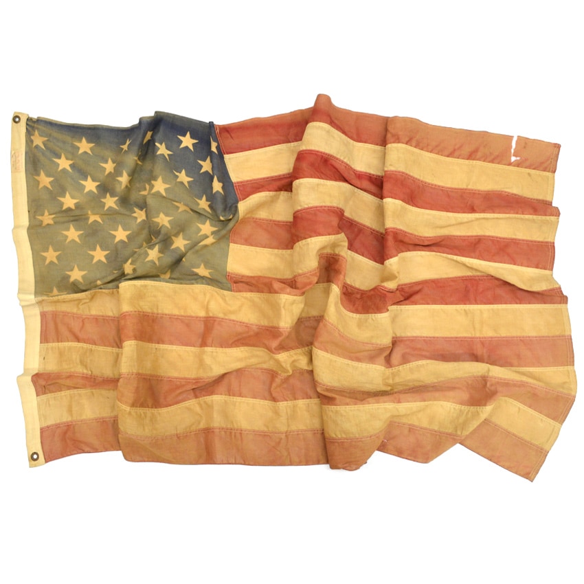 Vintage 50 Star American Flag All Cotton with Print Stars ... 86cm×147cm