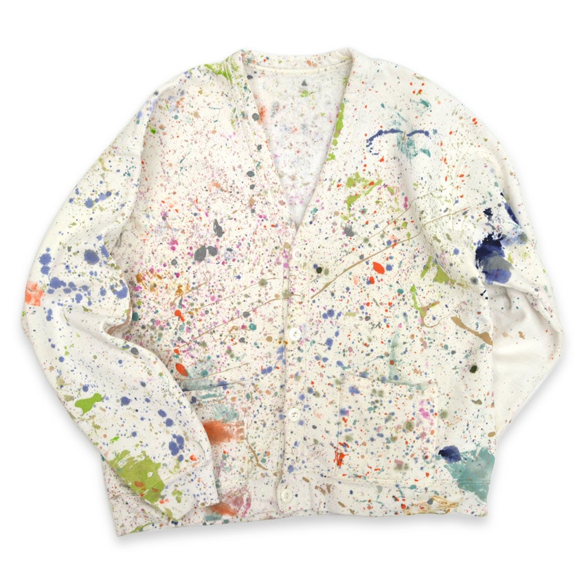 ～80's High sense of beauty Hand Painted Cotton Cardigan ...