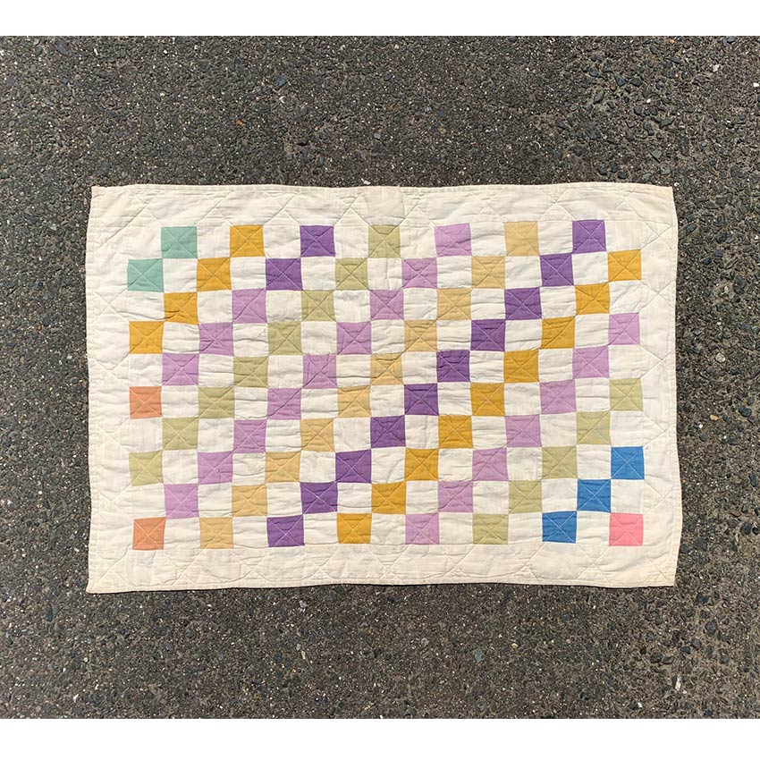 Old Handmade Patchwork Quilt Multi Color ... 59cm×40.5cm