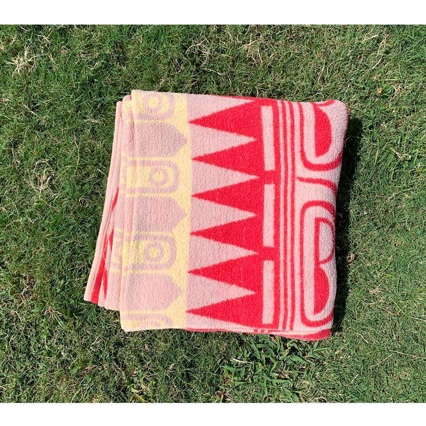 Circa 1950's Old Southwest Cotton Camp Blanket Geometric ... 160cm×156cm