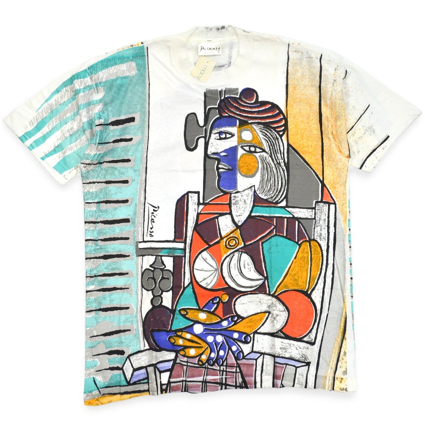 1980's～ Deadstock Picasso ピカソ 窓の前に座る女 All Over Print T-shirt ... XL