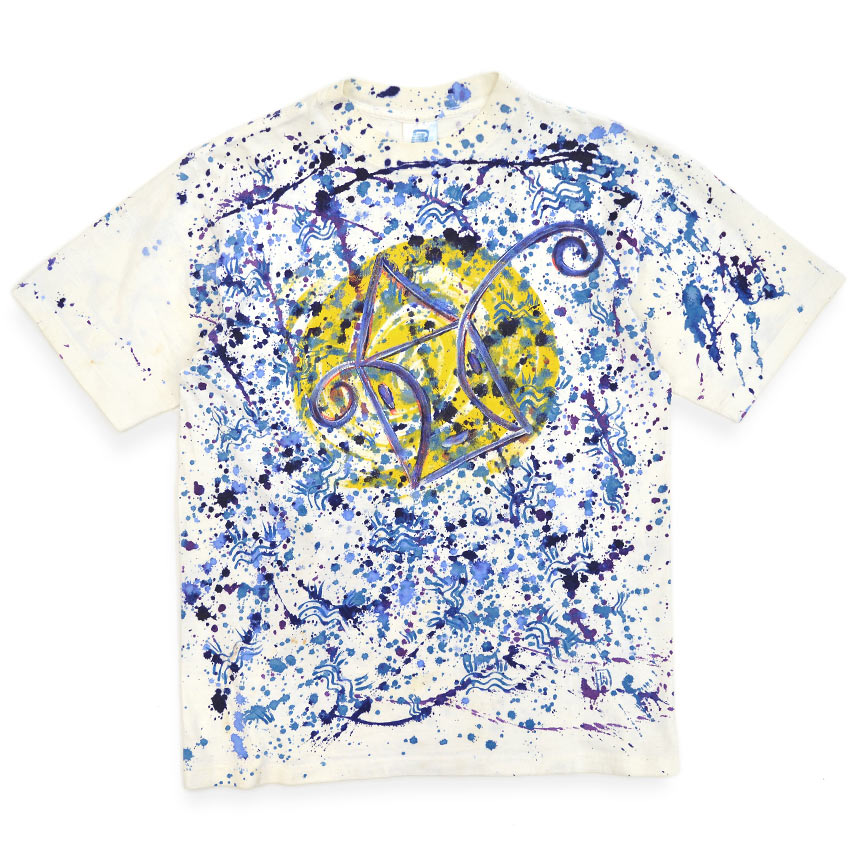 1990's BELTON Abstract Art Painting T-shirt ... L