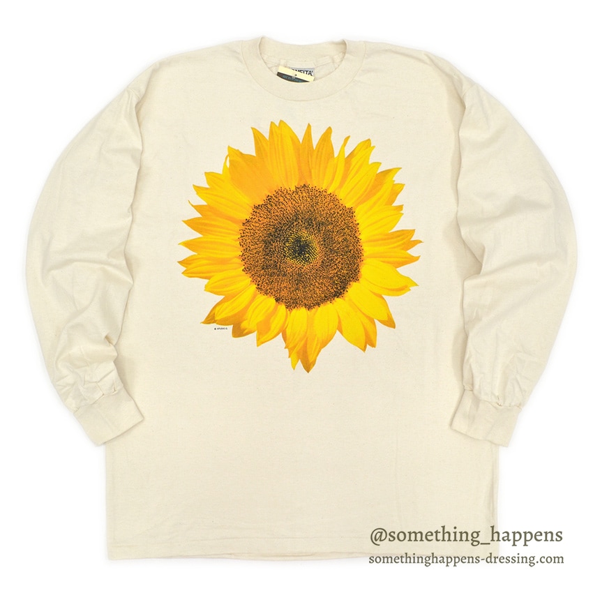 1990's DEADSTOCK ONEITA SUN FLOWER L/S T-SHIRT ... XL