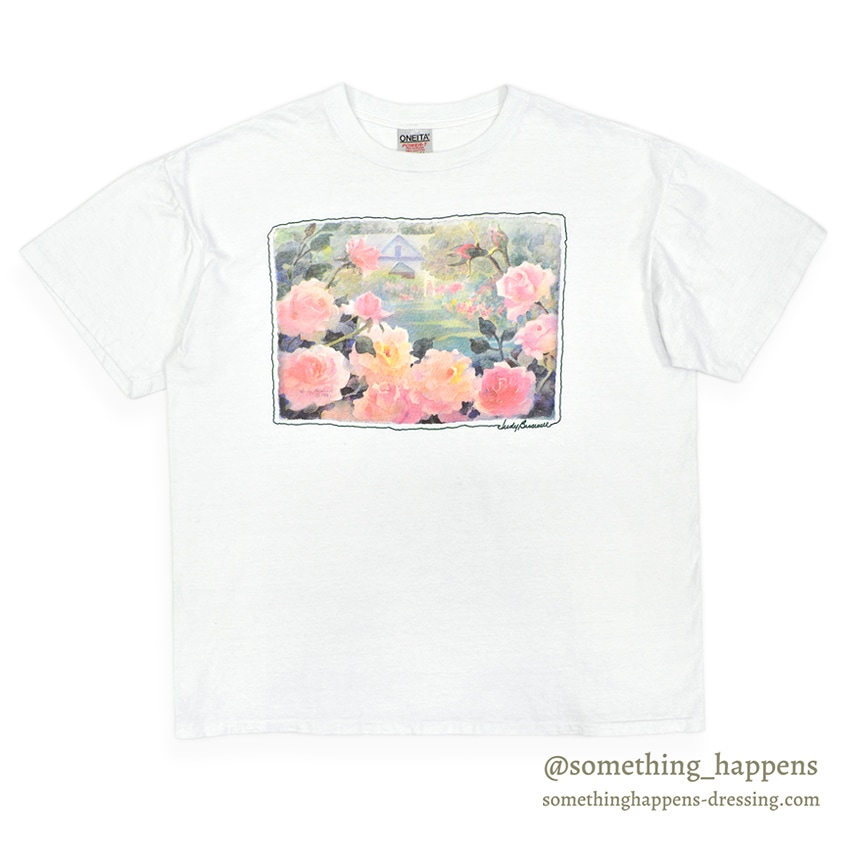 90s Flower Print Art Sweat by Oneita