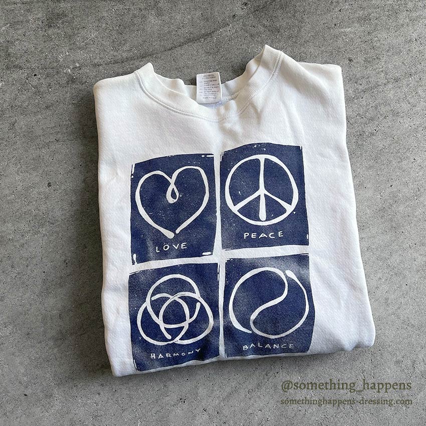 1990's MAZE LOVE/PEACE/HARMONY/BALANCE SWEAT SHIRT ... XL