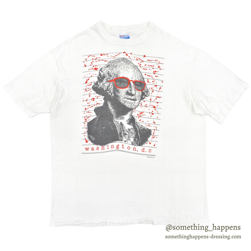 1980's HANES GEORGE WASHINGTON POP ART T-SHIRT ... XL