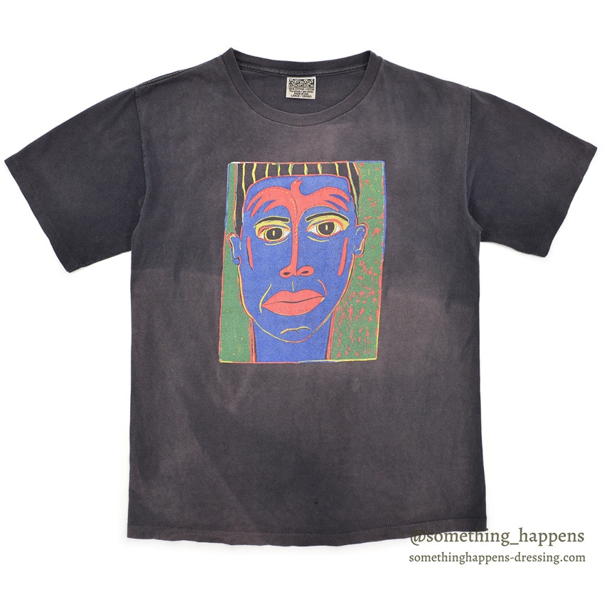 ~1990's WILDWOOD PRODUCTIONS PAINTING FACE ART T-SHIRT ... LARGE