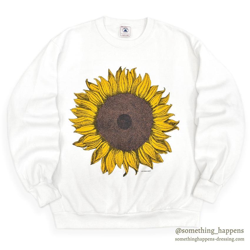 1990's DEADSTOCK DELTA SUN FLOWER SWEAT SHIRT ... XL