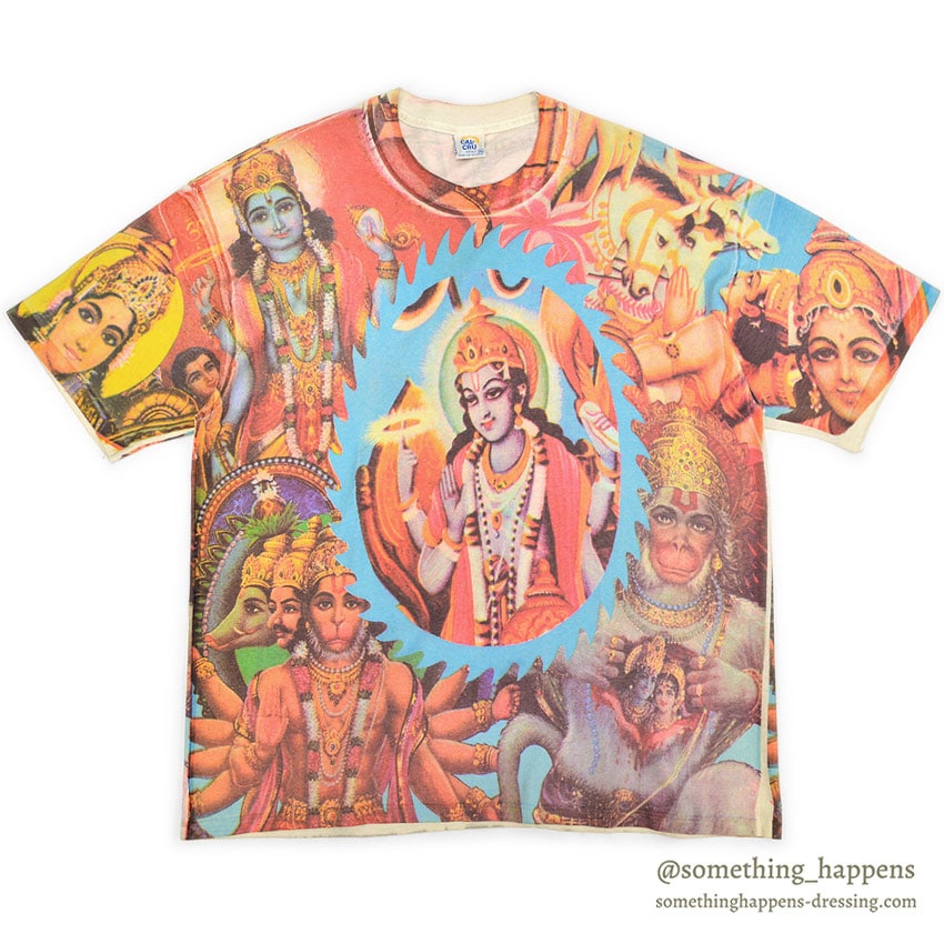 ~1990's CAL CRU HINDU GOD ALL OVER PRINT T-SHIRT ... XL