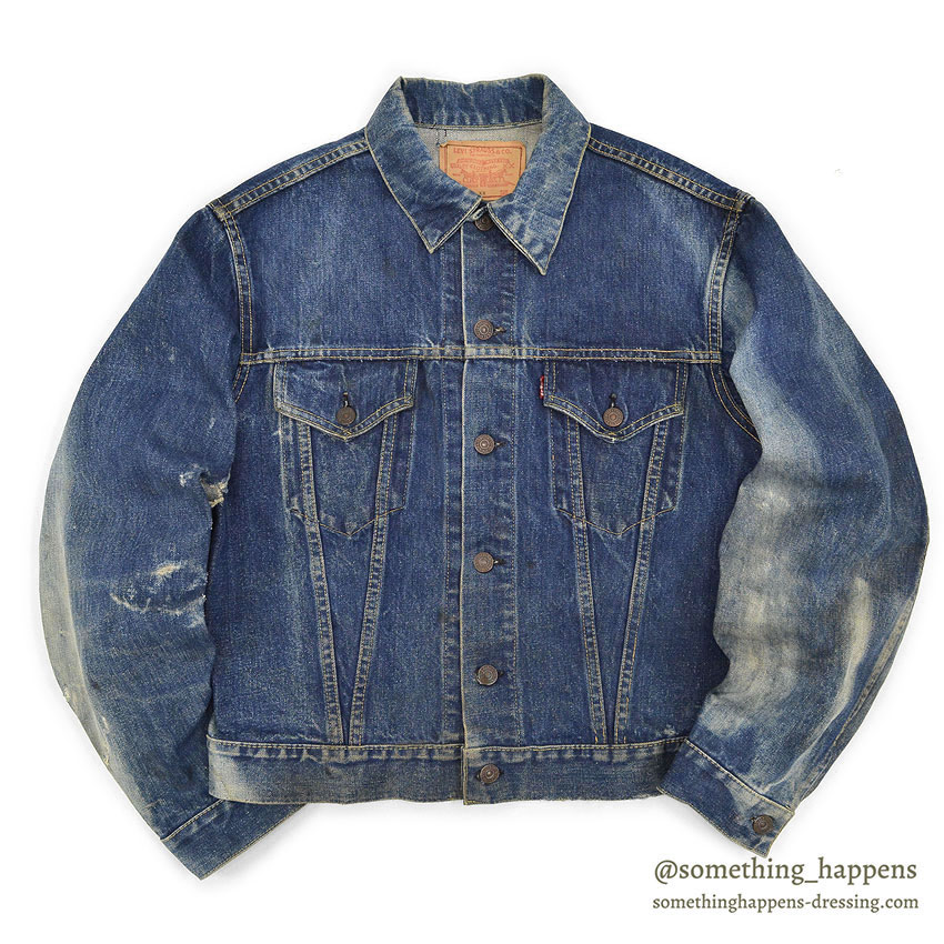 1960's LEVI'S 557XX DENIM JACKET / SUN FADED ... 44
