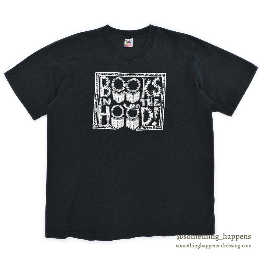 1990's FRUIT OF THE LOOM BOOKS IN THE HOOD T-SHIRT ... XL