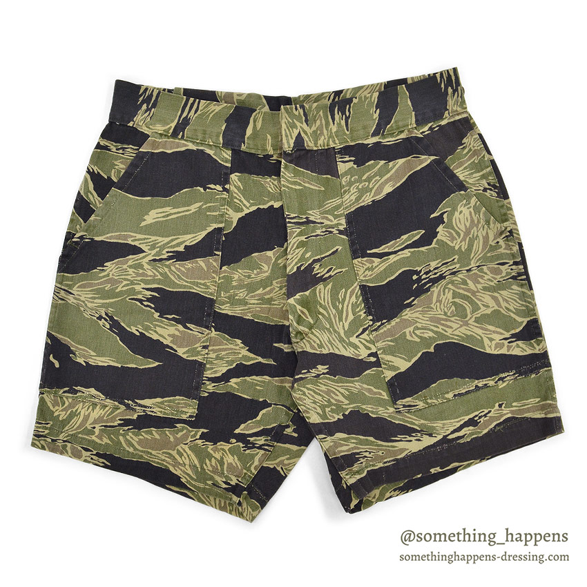 ~1970's ORIGINAL VIETNAM TIGER STRIPE SHORTS ... W31