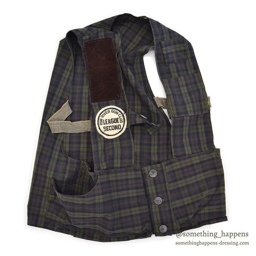 1960's GUN CLUB SHOOTING VEST / PLAID FABRIC ...