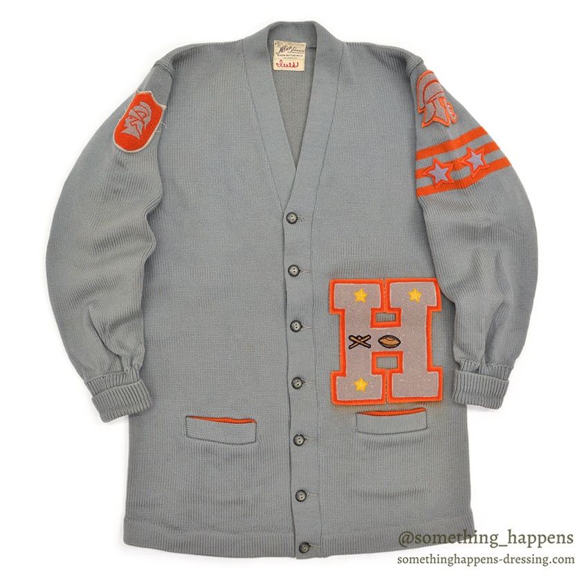 1950's ALBION AWARD SWEATER CARDIGAN / LONG ...  