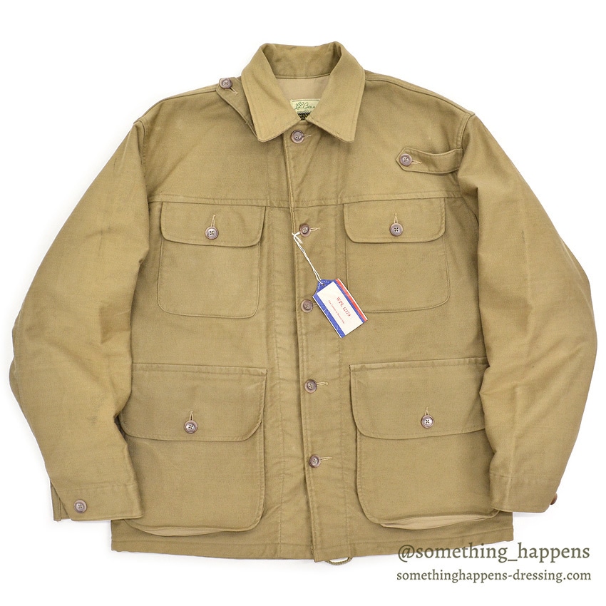1960's L.L.BEAN JUNGLE CLOTH WARDEN JACKET / ALMOST DEADSTOCK ... 42