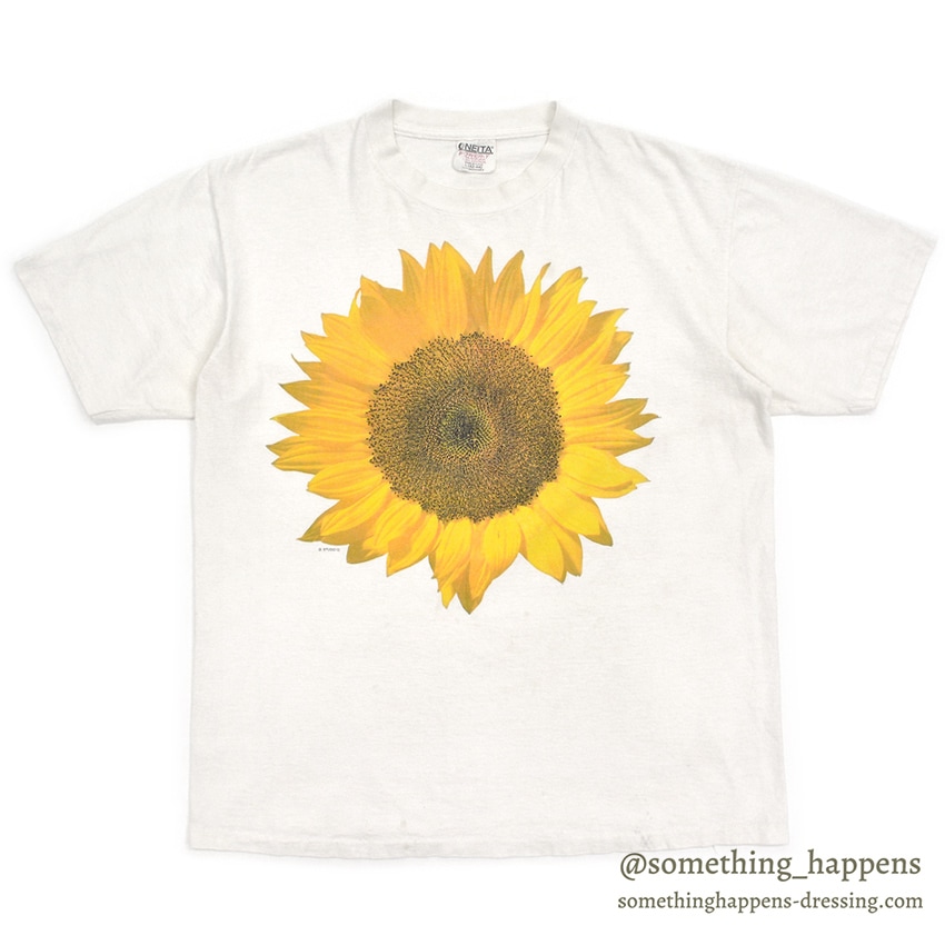 1990's ONEITA SUN FLOWER T-SHIRT ... L