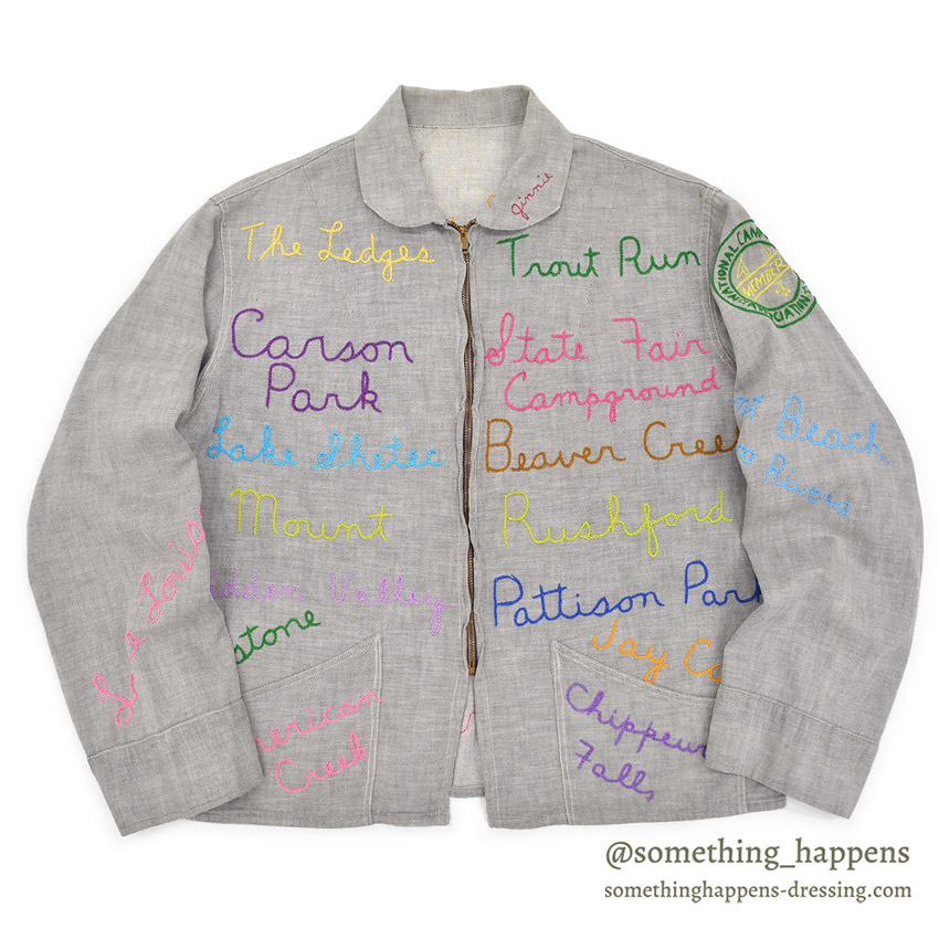 1950's~ CAMPERS TRAIL FULLY EMBROIDERED MEMORIAL JACKET / EXTREMELY RARE ...