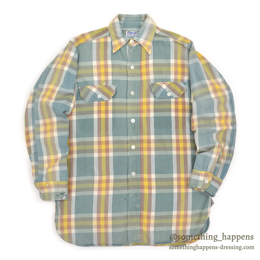 1950's PILGRIM HEAVY FLANNEL SHIRT / PERFECT COLOR COMBO ...