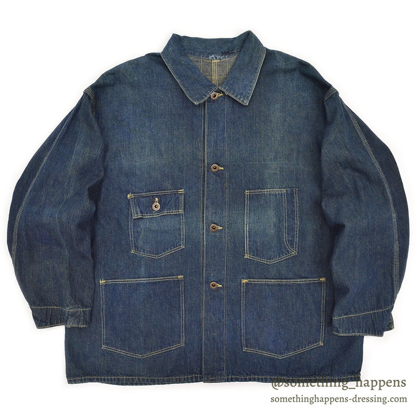 1930's UNKNOWN DENIM COVERALL / THICK DENIM ...
