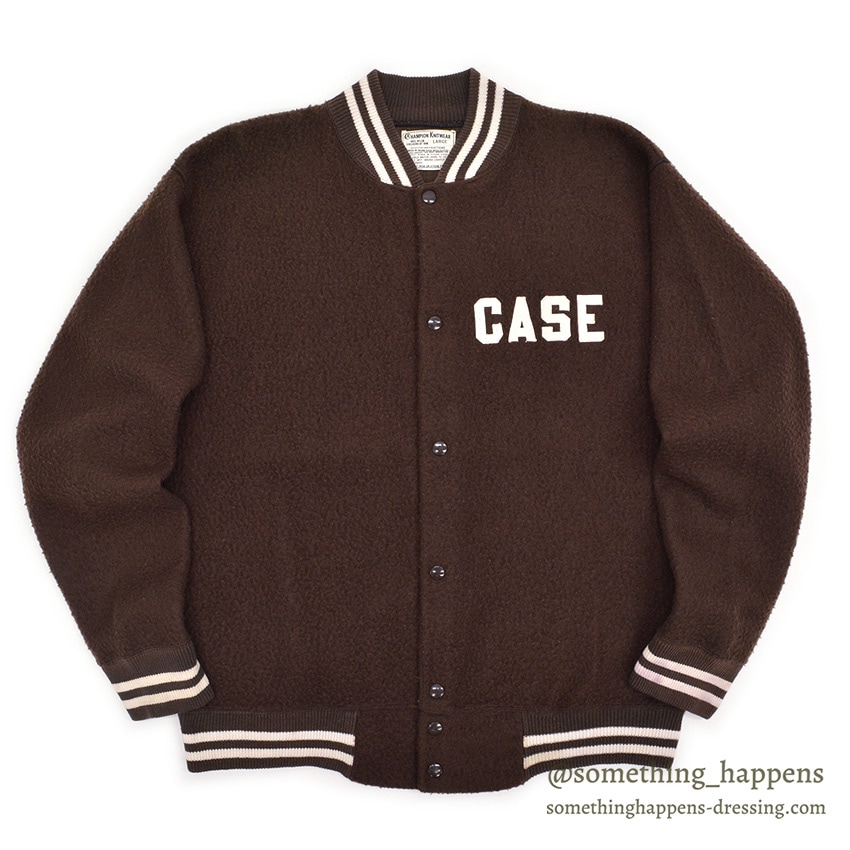 1960's CHAMPION KNITWEAR NYLON PILE WARM-UP JACKET ... L