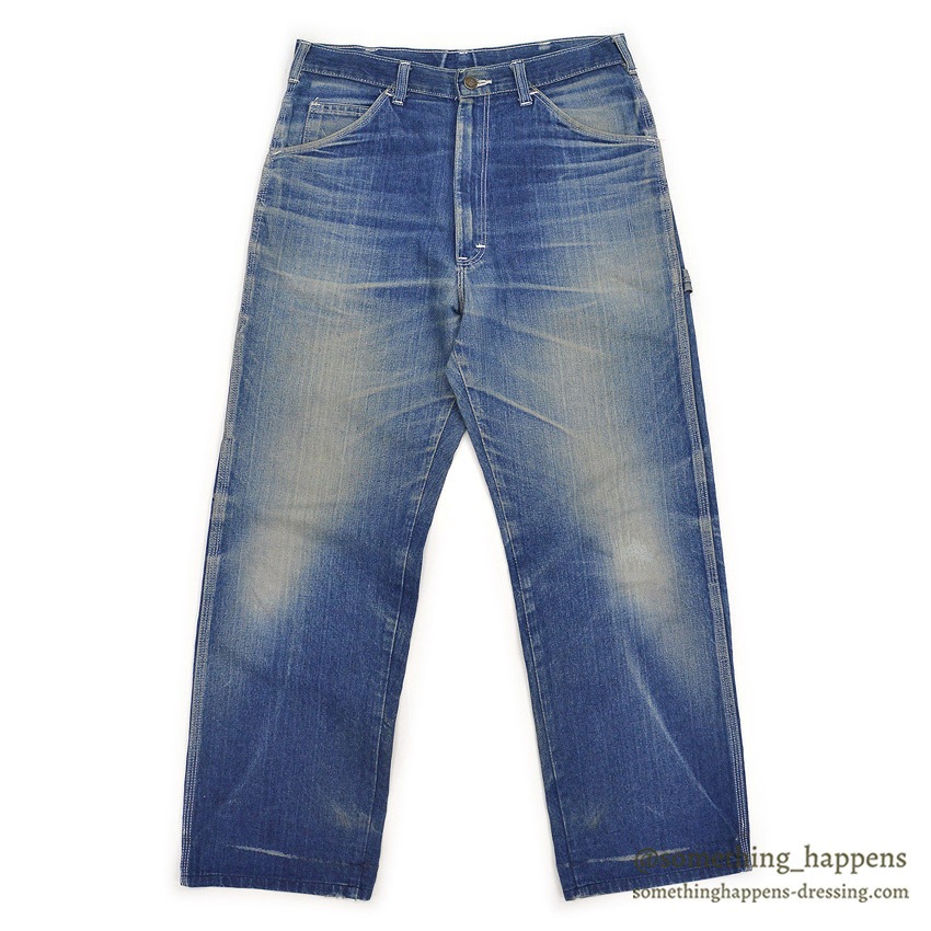 1980's DICKIES DENIM PAINTER PANTS / GORGEOUS FADE ... W31/L29