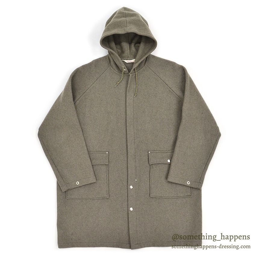 1960's PETERS WOOL COAT / UNUSUAL DETAIL ... XL