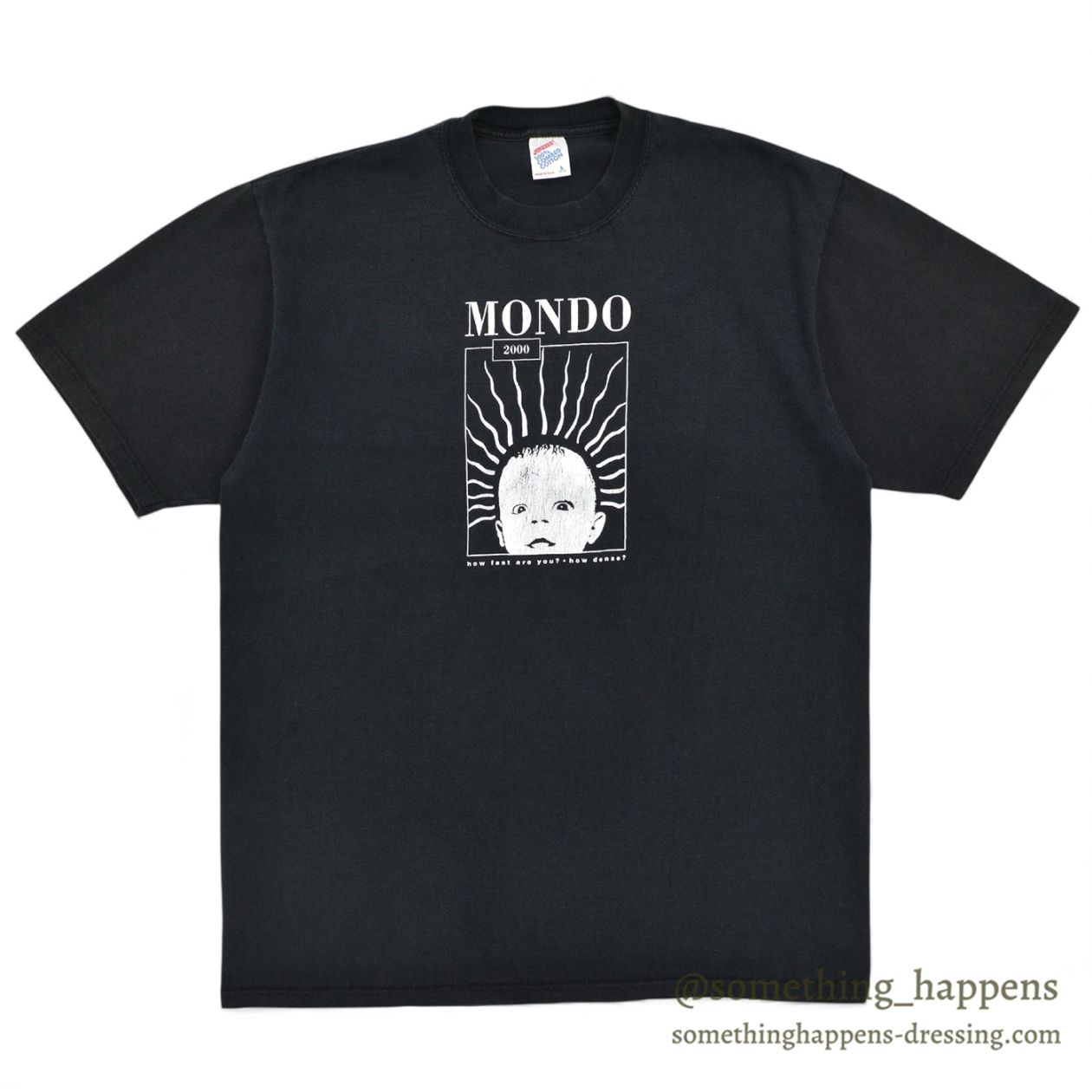 1990's JERZEES MONDO 2000 MAGAZINE T-SHIRT / TWO-TONE ... L