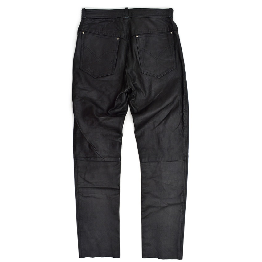～90's PAKISTAN LEATHER PANTS ... W32