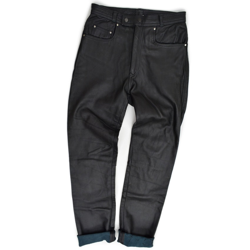 ～90's PAKISTAN LEATHER PANTS ... W32