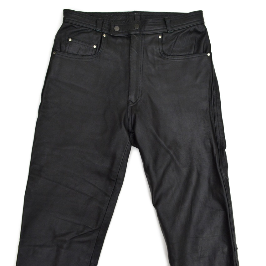 ～90's PAKISTAN LEATHER PANTS ... W32