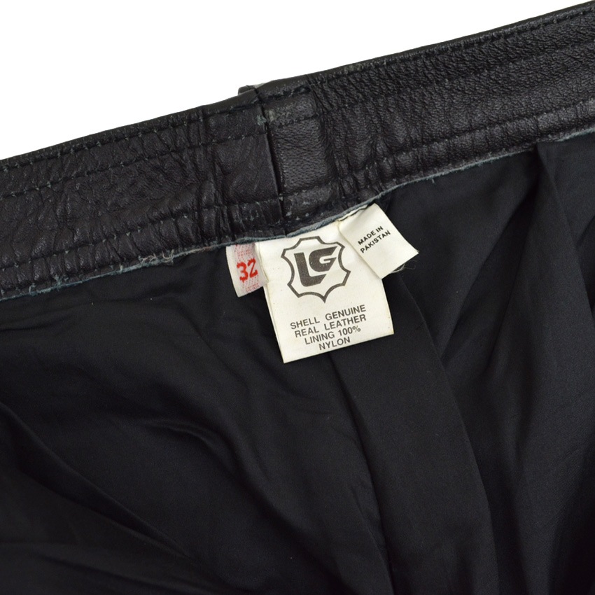 ～90's PAKISTAN LEATHER PANTS ... W32