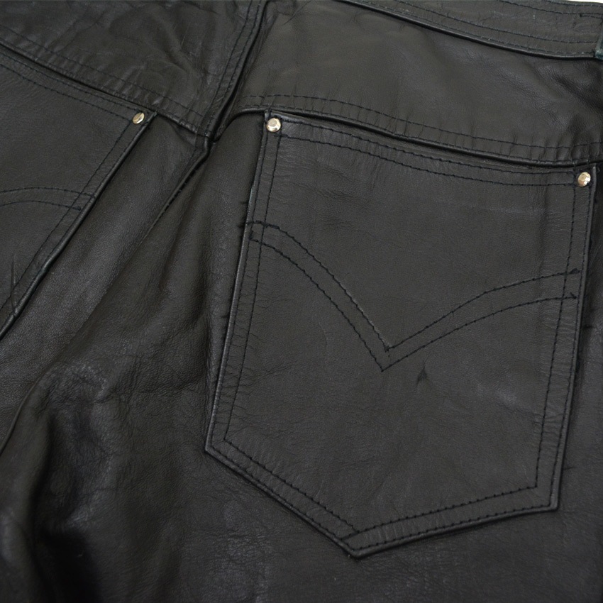 ～90's PAKISTAN LEATHER PANTS ... W32