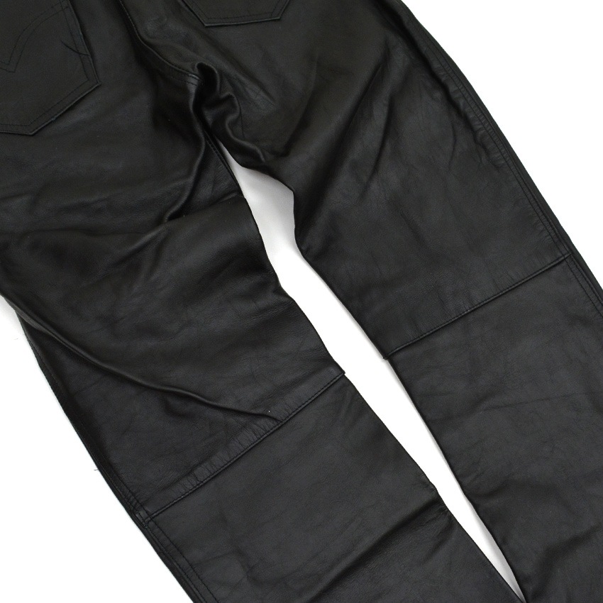 ～90's PAKISTAN LEATHER PANTS ... W32