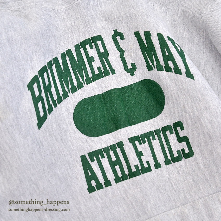 1990's CHAMPION REVERSE WEAVE SWEAT PARKA / TWO SIDED PRINT ... L