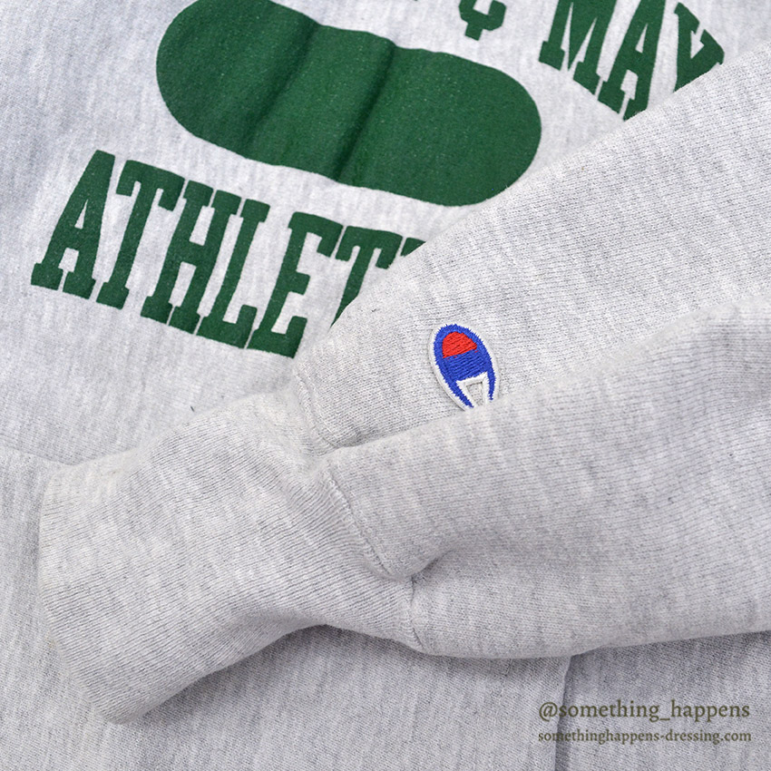 1990's CHAMPION REVERSE WEAVE SWEAT PARKA / TWO SIDED PRINT ... L