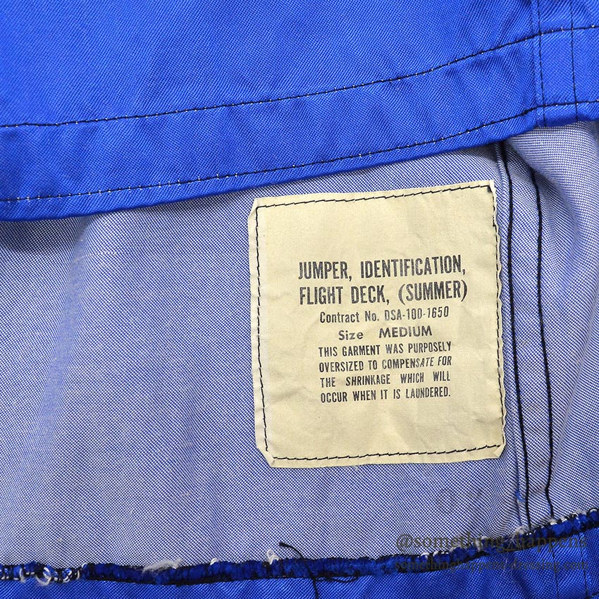 1960's U.S.NAVY JUMPER, IDENTIFICATION FLIGHT DECK SUMMER / BLUE ... M