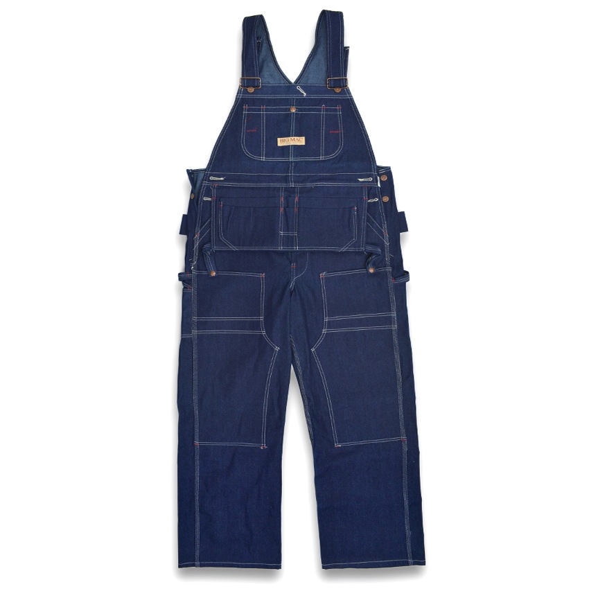 ～90's Deadstock BIGMAC エプロン付 ダブルニー デニムオーバーオール ...36×34