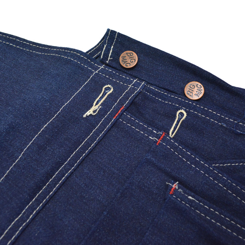 ～90's Deadstock BIGMAC エプロン付 ダブルニー デニムオーバーオール ...36×34