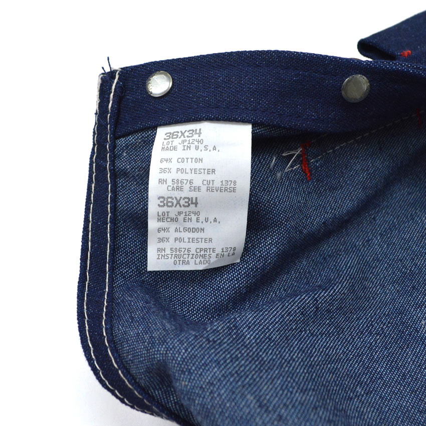 ～90's Deadstock BIGMAC エプロン付 ダブルニー デニムオーバーオール ...36×34