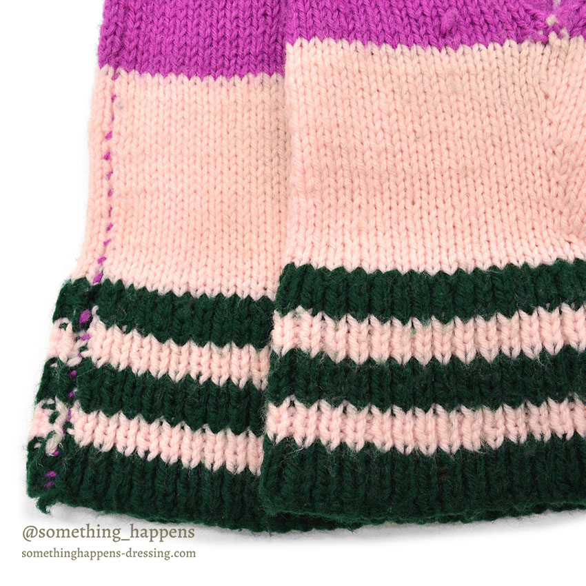 1960's HOME MADE HAND KNIT MITTENS 1 ...