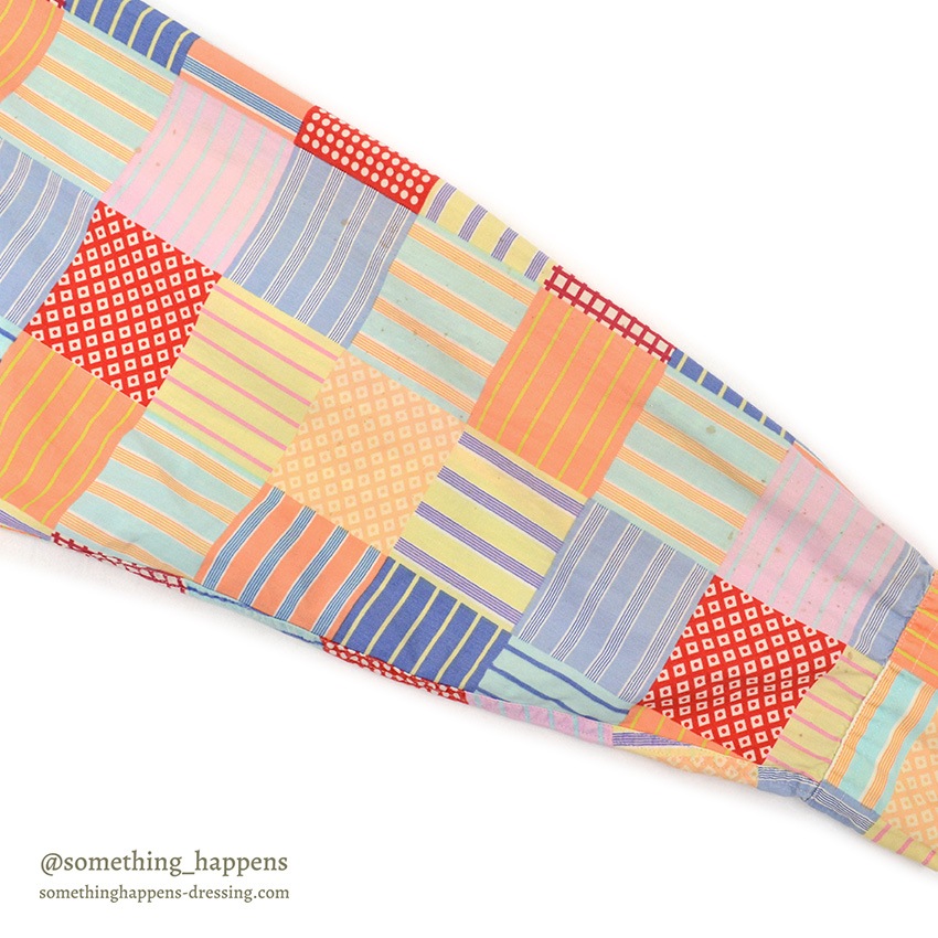 1990's J.CREW PRINT PATCHWORK SHIRT / NICE COLOR ... M