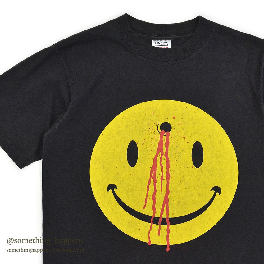 1990's ONEITA WILD OATS HEAD SHOT SMILEY FACE T-SHIRT ... L