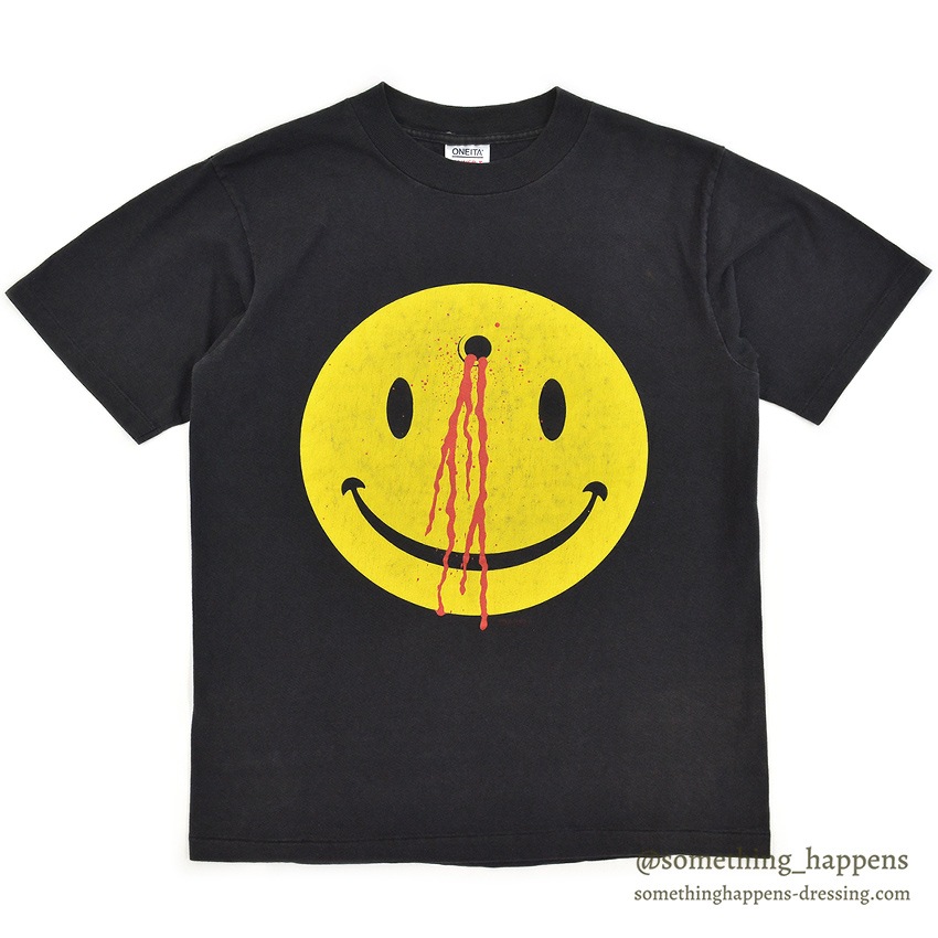 1990's ONEITA WILD OATS HEAD SHOT SMILEY FACE T-SHIRT ... L