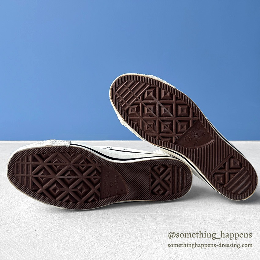 1990's DEADSTOCK CONVERSE ALL STAR HI / WHITE GLOVE LEATHER ... US8