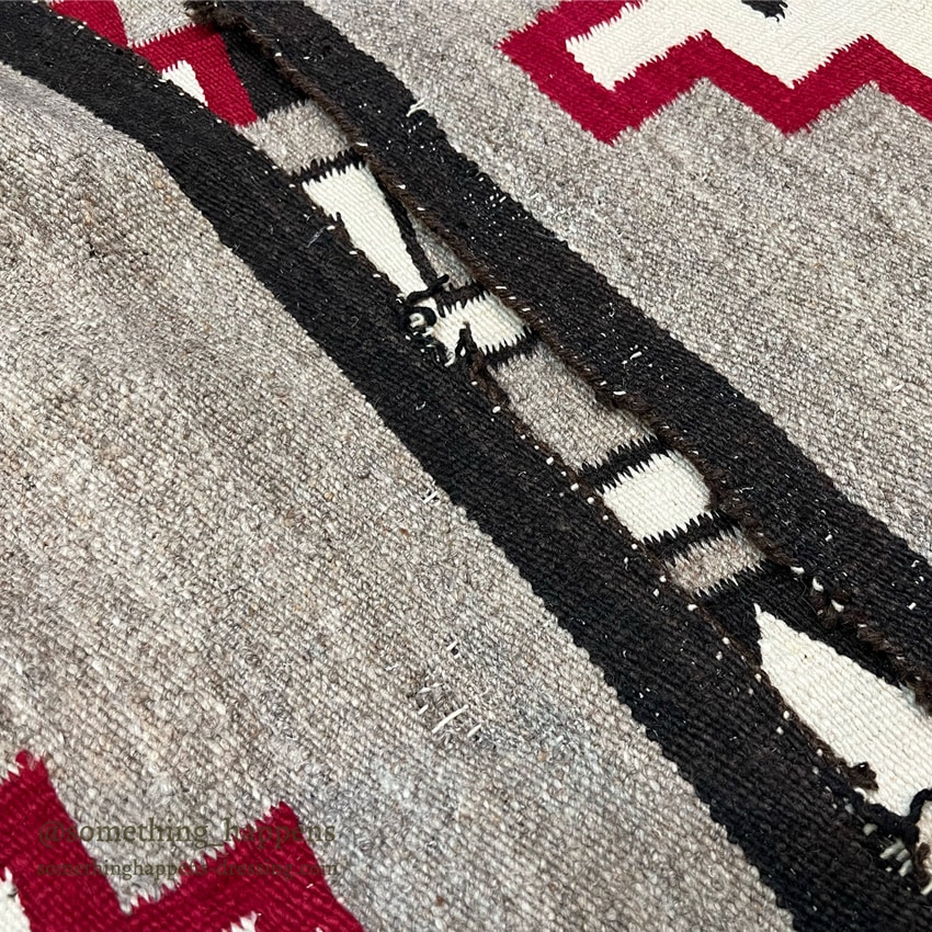 c.1920's NAVAJO RUG WHIRLING LOGS SWASTIKA ... 156cm/95cm