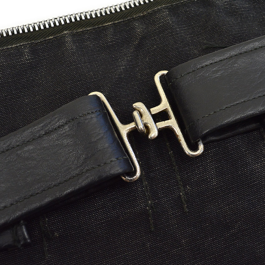 ~1970's OLD BLACK COTTON / LEATHER HUNTING BAG ...