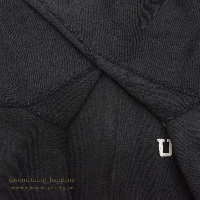 1960's CHAMPION UWM FLOCK PRINT SWEAT SHIRT / BLACK ... XL