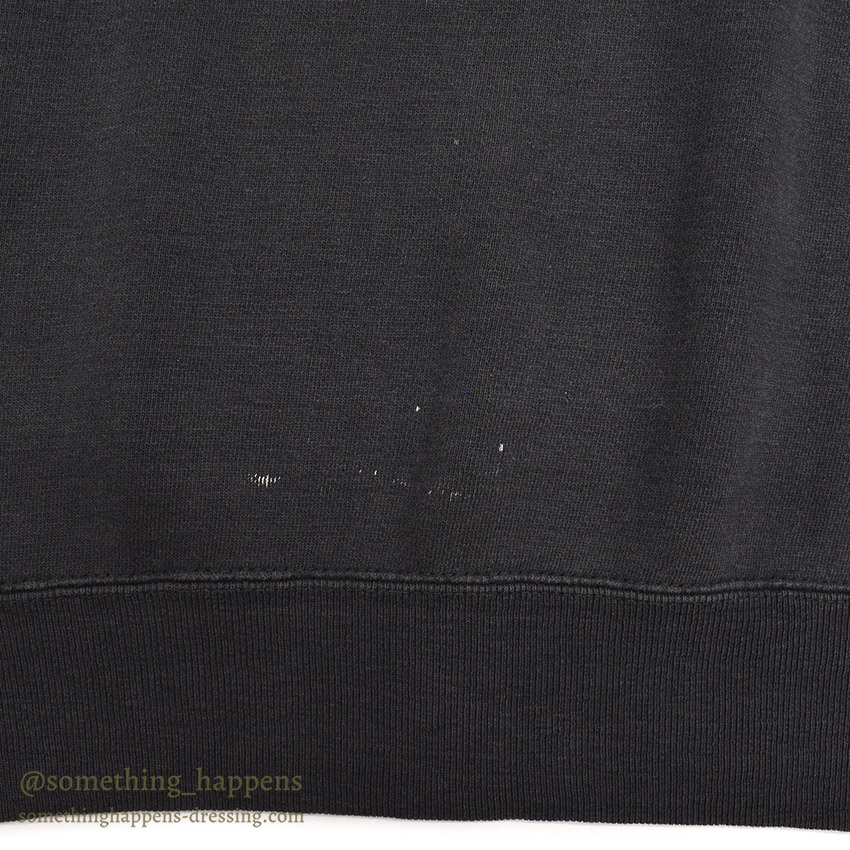 1960's CHAMPION UWM FLOCK PRINT SWEAT SHIRT / BLACK ... XL