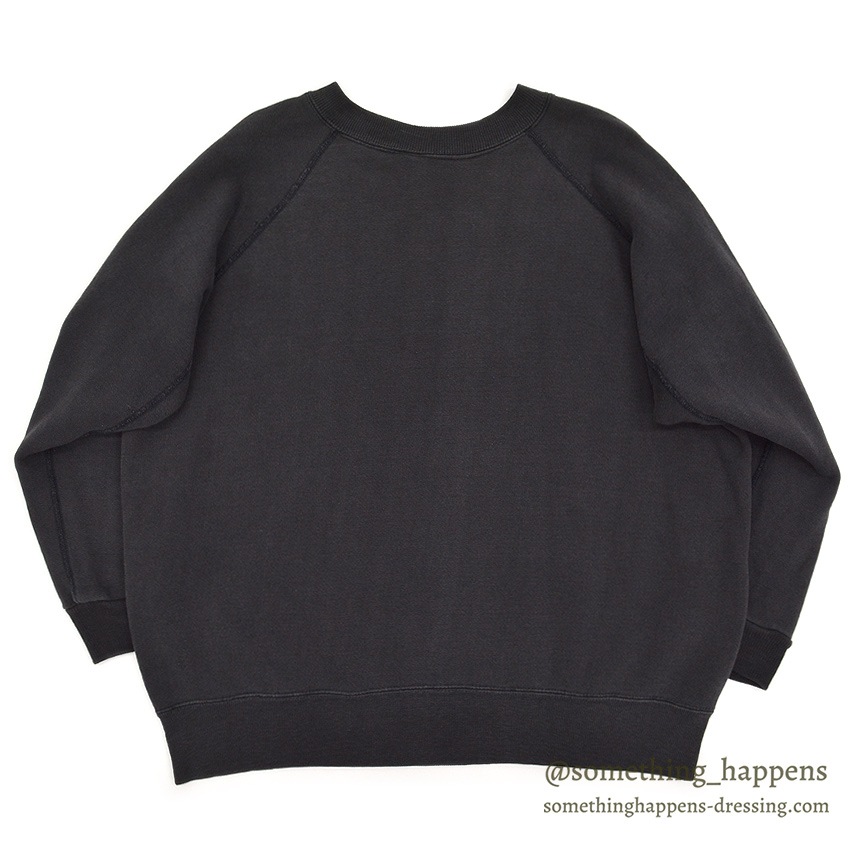 1960's CHAMPION UWM FLOCK PRINT SWEAT SHIRT / BLACK ... XL