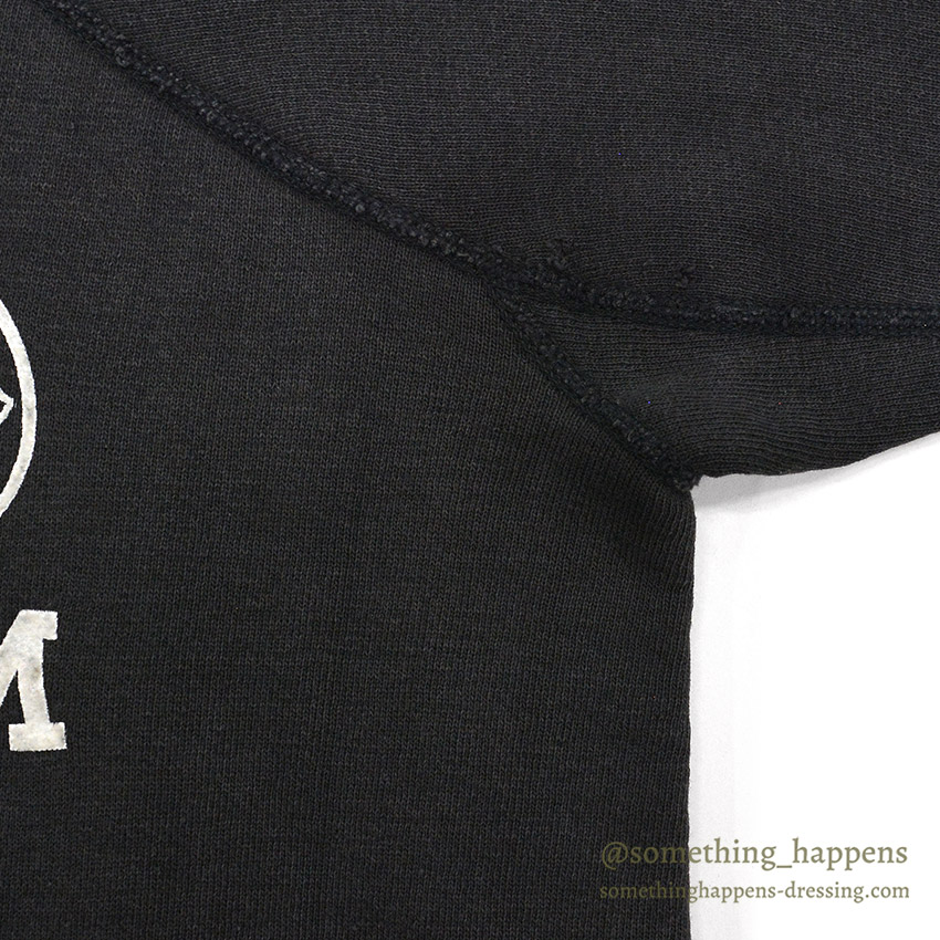 1960's CHAMPION UWM FLOCK PRINT SWEAT SHIRT / BLACK ... XL